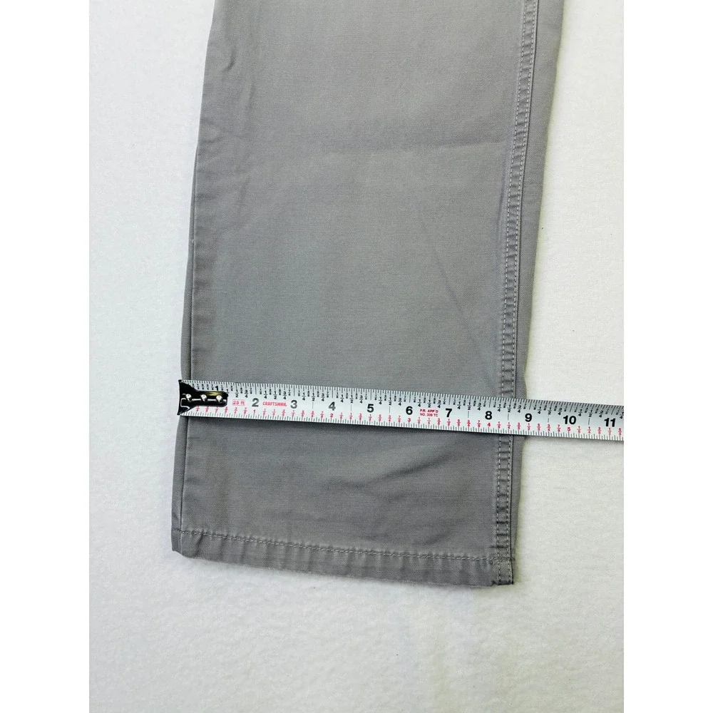Van Heusen Studio Mens Gray Straight Leg Five Pocket Casual Pants 34x30